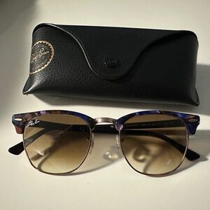 Ray-Ban Clubmaster Blue Brown Tortoise Sunglasses